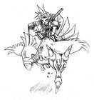 Cloud Riding Chocobo Sketch