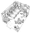 Gold Saucer Ghost Hotel Room