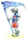Sora Holding Flag