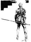Cyborg Ninja Black &amp; White Art from Metal Gear Solid