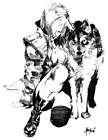 Sniper Wolf Black & White Art