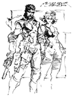 Solid Snake &amp; Meryl Sketch from Metal Gear Solid