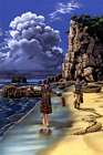 Beach Story Scene Illustration