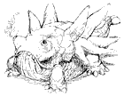 Behemoth Dragon Sketch from Breath of Fire III