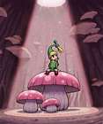Link Sitting on Mushroom