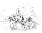 Ashley and Dog Sketch
