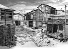 Shanty Town Concept Art from Afro Samurai