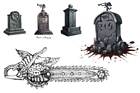 Gravestone & Chainsaw