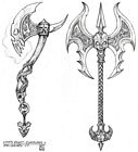 Death Knight Runeblade Axes Art from World of Warcraft: Wrath of the Lich King