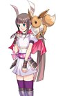 Heroine &amp; Eevee, Worried Art from Pok&#xE9;mon Conquest