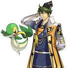 Motonari &amp; Snivy Art from Pok&#xE9;mon Conquest