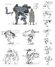 Walker Gear Sketches from Metal Gear Solid V