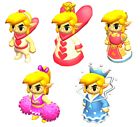 Link Girl Outfits Art from The Legend of Zelda: Tri Force Heroes