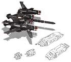 Flight Unit Ho229 &amp; Missile Pods Art from NieR: Automata