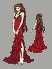 Aerith's Elegant Dress Concept Art from Final Fantasy VII Remake