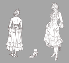 Cloud Simple Dress Line Art