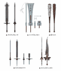 Cloud's Swords Concept Art