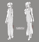 Tifa Sporty Dress Line Art