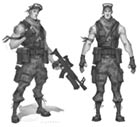 Male Commando Sketch