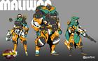 Maliwan Flash Trooper Concepts from Borderlands 3