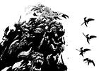 Black & White Splash Art