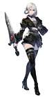 Kain&eacute; Alt Costume Artwork from NieR Reincarnation