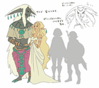 Rauru, Sonia, Zelda, and Link Size Comparison