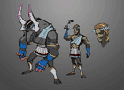 Asterius and Theseus Concept Art