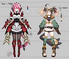 Raora's Rathalos Outfit & Gigi's Chatacabra Outfit