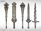 Rock Knight Weapons Concept Art