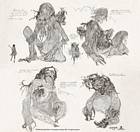Honey Island Swamp Monster Sketches
