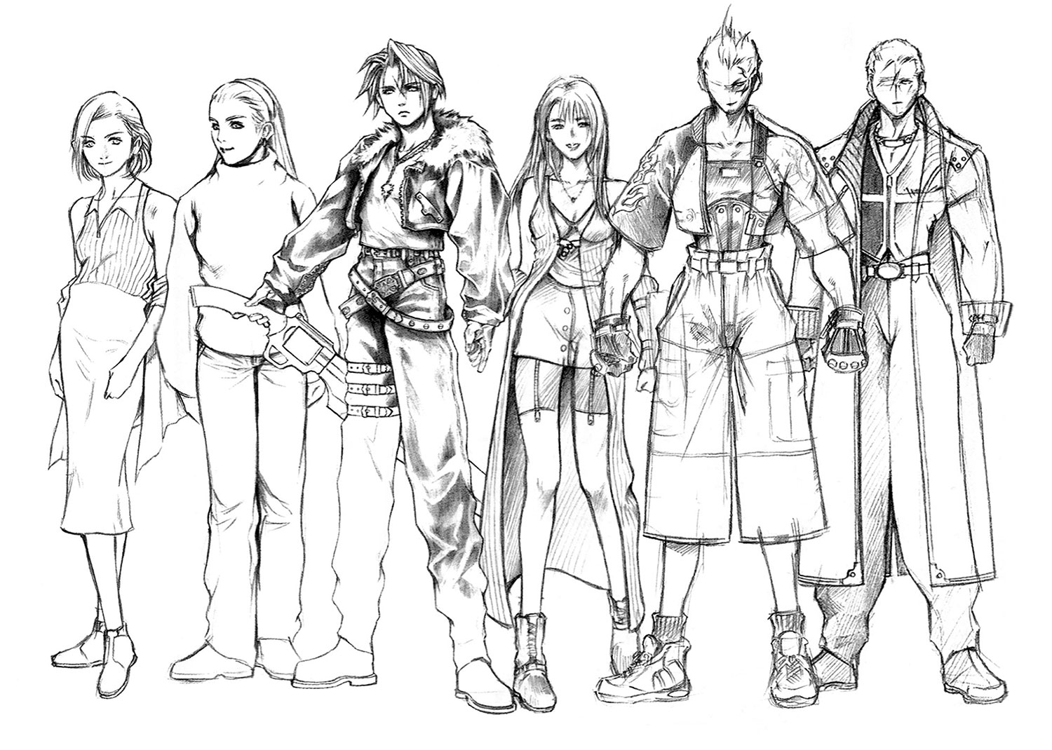 Final Fantasy Viii Concept Art Characters